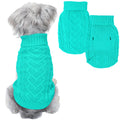 Dog Sweaters for Small Dogs Small Dog Clothes for Winter Solid Knitted Puppy Clothes Warm Turtleneck Doggy Coat Pullover Pet Cat Sweater with Heart-Shape Design(Khaki, X-Small)