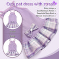 YUDODO Pet Dog Dress for Small Dogs Girl, Pet Summer Clothes with Bowtie | Soft, Stretchy, Breathable, Sleeveless, Cute Princess Pet Dress, For Yorkie Chihuahua Maltese, Purple, S