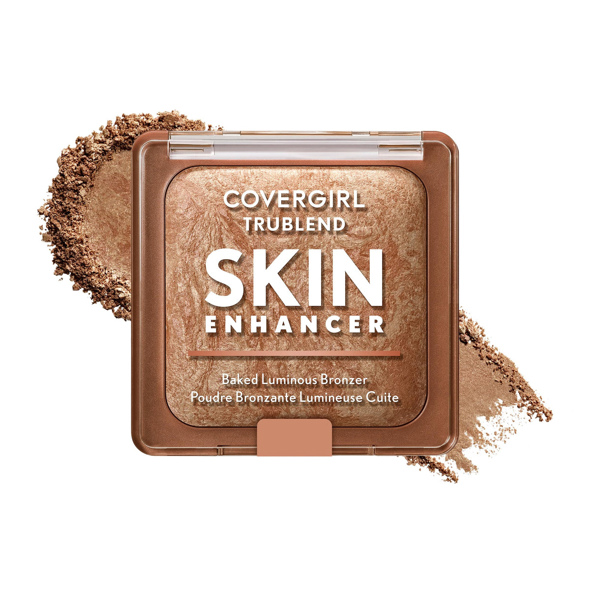 COVERGIRL TruBlend Skin Enhancer Baked Luminous Blush, with Hyaluronic Acid & White Rose Extract, Blends Seamlessly - Please Please Pink (Bright Pink with Light Swirls)