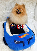 Megatoys Barbie Plush Car Pet Bed- Themed Plush Pink Pet Bed for Dogs and Cats – Soft and Cozy Pet Bed with Barbie Pillow and Car Design