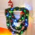 16.4 ft Christmas Tinsel Garland with Light, Multicolor, Red and Green