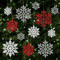 kockuu Christmas Decorations Snowflake Ornament White for Tree Decor Craft