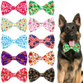 PET SHOW 10 Pack Fall Dog Bowties for Large Dogs Sliding on Collar