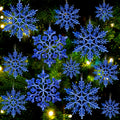 kockuu Christmas Decorations Snowflake Ornament White for Tree Decor Craft