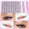 Natural Lash Clusters Kit Wispy Eyelash Clusters Kit with Bottom Eyelashes C Curly Lash Extension Kit with Invisible Band DIY Individual Lashes Kit with Lash Bond and Seal 132Pcs