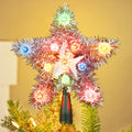 BrizLabs Gold Star Christmas Tree Topper, 8.5 in Lighted 5-Point Tree Star