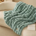 Bedsure Fluffy Bubble Faux Fur Throw Blanket, 50"x60", Cream