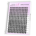 VEYESBEAUTY Lash Clusters Individual Eyelash Extensions Thin & Invisible Band DIY False Eyelashes for Self-application Newbie's Five-Second Series Wispy Lash Tray, Dreamy 8-16mm Mixed Length