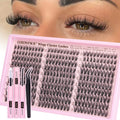 Goddvenus Lash Clusters Kit Wispy Eyelash Clusters Lashes Natural DIY Lash Extension Kit 10-16mm Cluster Eyelash Extensions Kit 300pcs C Curl Individual Lashes Cluster Eyelash (No Tweezers)