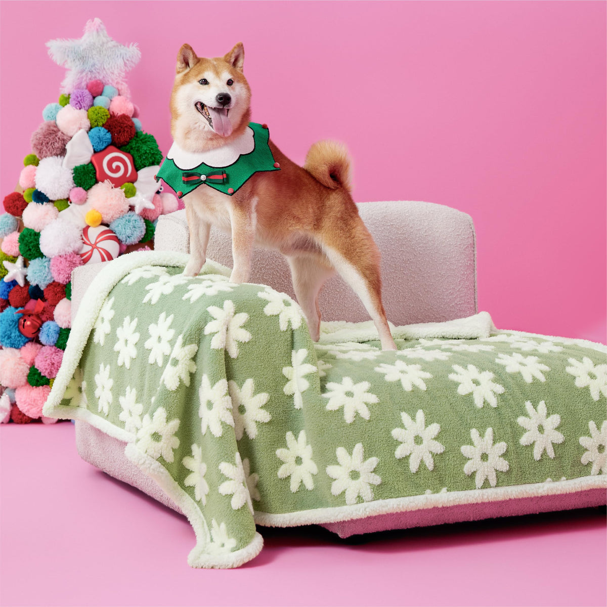 LE SURE Waterproof Dog Blankets for Small Dogs Cute Cozy 3D Jacquard,25x35