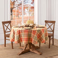 Hawley Plaid Harvest Cotton Tablecloth, Multicolor - 70" W x 70" L Round