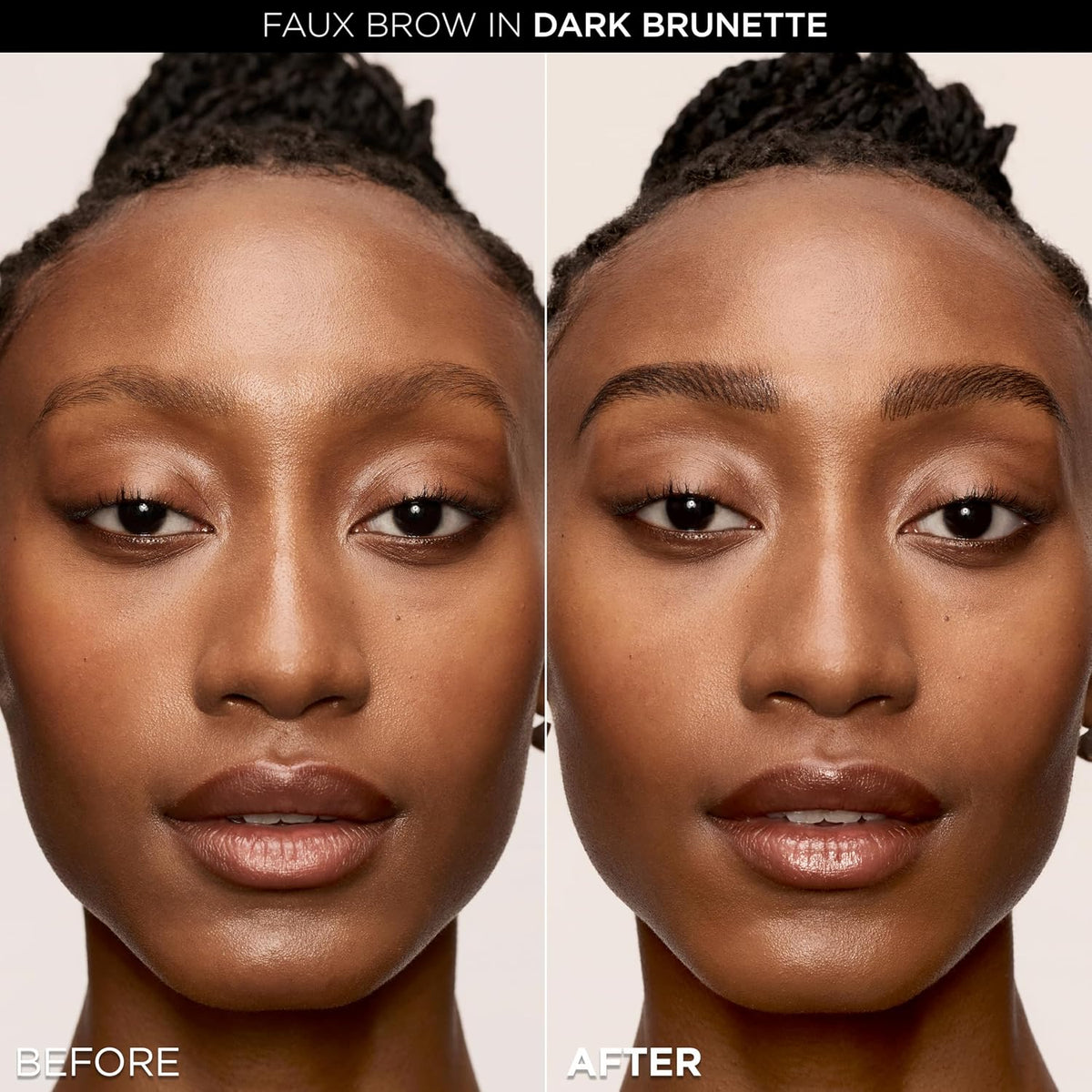 L'Oreal Paris Faux Brow, Hair-Like, Filling Eyebrow Pen with Double-Brush Tip, Fast & Precise Eyebrow Makeup, Dark Brunette, 0.04 Fl Oz