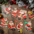 Cinnvoice 6.56 ft Vintage Christmas Banner Santa Hanging Garland Wooden
