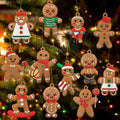 Gingerbread House Ornaments Christmas Tree Decoration - 12pcs Gingerbread House Christmas Decorations Hanging Ornaments for Holiday Xmas Tree Home Decor