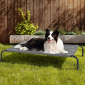Bedsure Outdoor Elevated Cooling Dog Bed Large Sized Dog, 49in Grey | Portable raised camping pet cot hammock,Breathable Teslin mesh,Weather resistant,For large pets up to 85 lbs,Easy to assemble