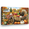 YZDQLANY Canvas Wall Art Autumn Landscape Dog Pumpkin Wall Decor