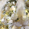 Sea Team 30-Pack Clear Christmas Ball Ornaments with Fillers, Champagne