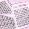 Natural Lash Clusters Kit Wispy Eyelash Clusters Kit with Bottom Eyelashes C Curly Lash Extension Kit with Invisible Band DIY Individual Lashes Kit with Lash Bond and Seal 132Pcs