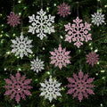 kockuu Christmas Decorations Snowflake Ornament White for Tree Decor Craft