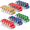 Simple Houseware Soda Can Organizer Dispenser Refrigerator/Pantry, Set of 2 | Clear