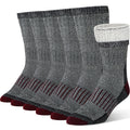 Alvada Mens Merino Wool Crew Socks Thermal and Warm Socks for Winter Work Hiking Running 3 Pairs