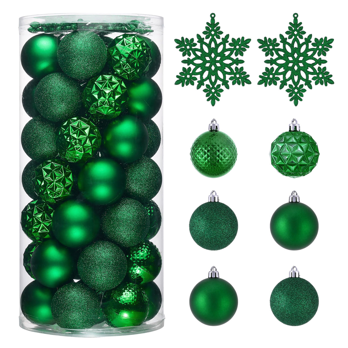 Valery Madelyn 50ct Christmas Tree Decorations Ball Ornaments 2 Inches