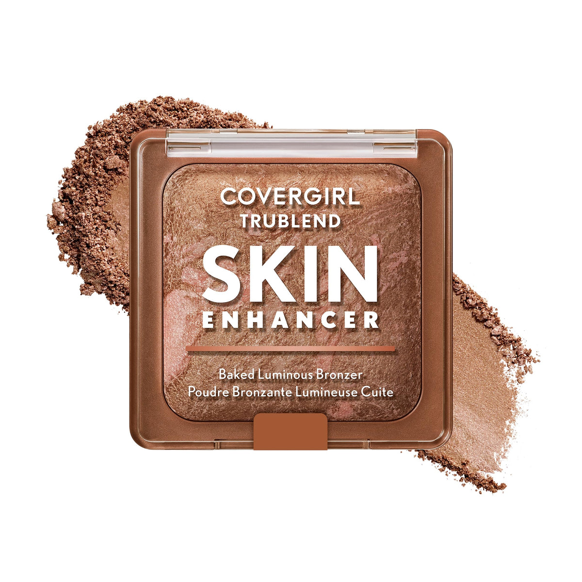 COVERGIRL TruBlend Skin Enhancer Baked Luminous Blush, with Hyaluronic Acid & White Rose Extract, Blends Seamlessly - Please Please Pink (Bright Pink with Light Swirls)