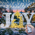 3D Snowman Gift box Outdoor Christmas Decorations with Timer&Remote Control