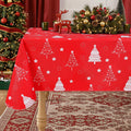 Rectangle Waterproof Vinyl Table Cloth, Wipeable Tablecloth with Flannel Backing, Plastic Table Cover for Fall, Thanksgiving (Pumpkin, 52" x 70")