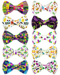 PET SHOW 10 Pack Fall Dog Bowties for Large Dogs Sliding on Collar