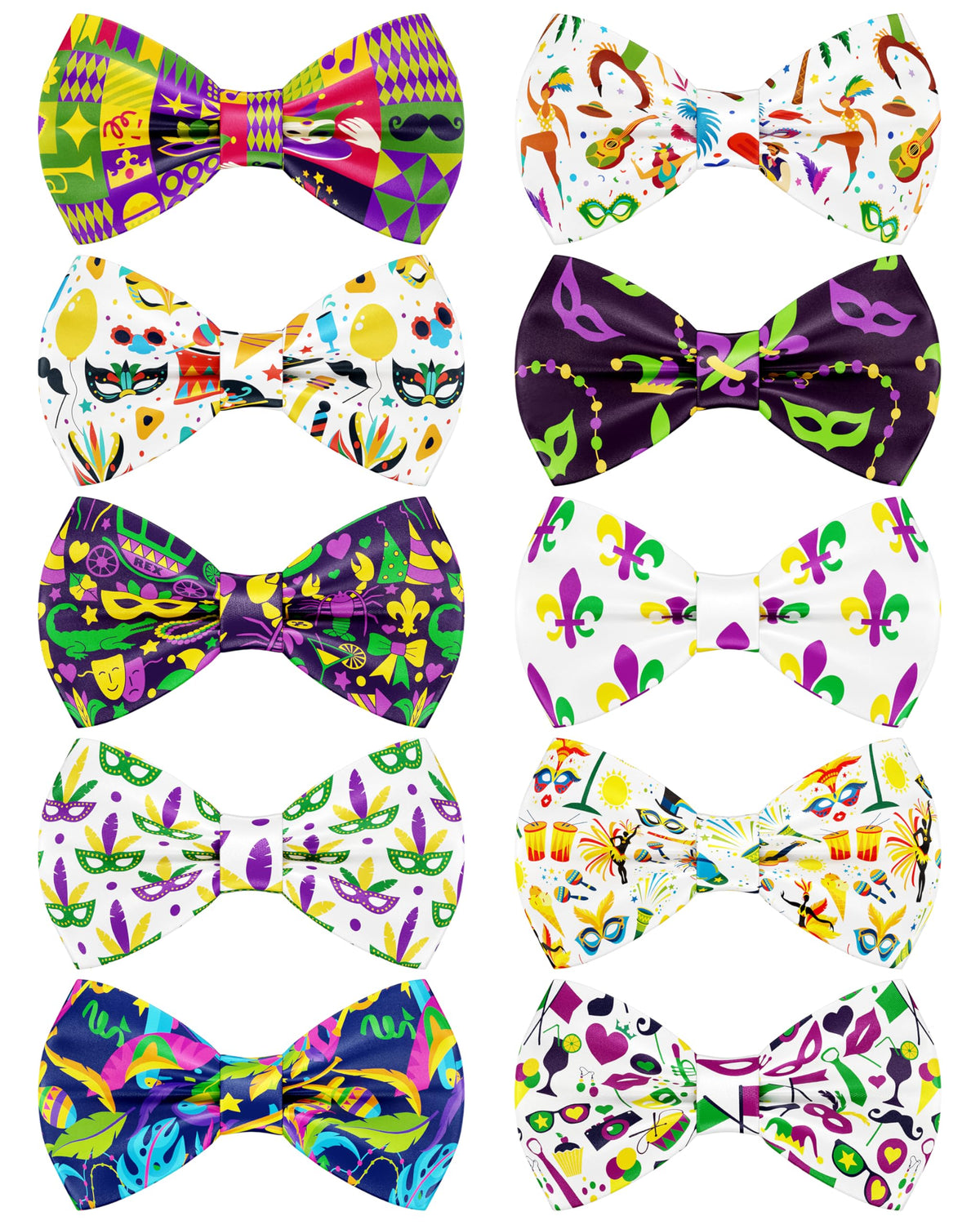 PET SHOW 10 Pack Fall Dog Bowties for Large Dogs Sliding on Collar