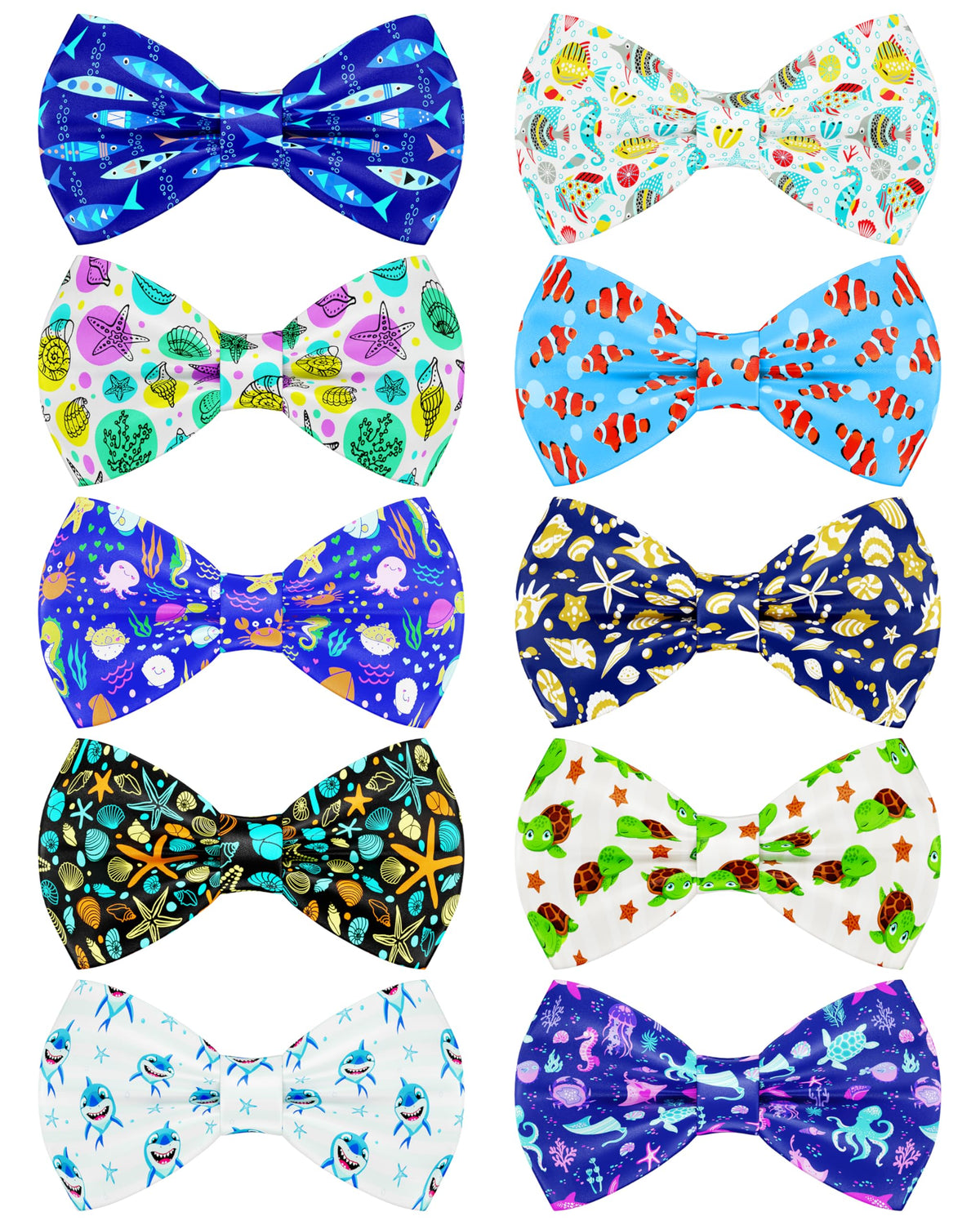 PET SHOW 10 Pack Fall Dog Bowties for Large Dogs Sliding on Collar