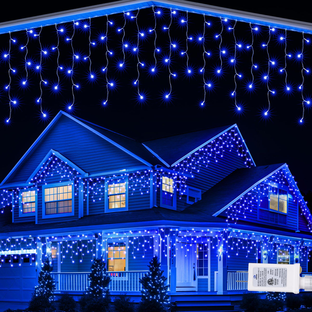 Lomotech Christmas Icicle Lights - 32Ft Christmas Lights,White