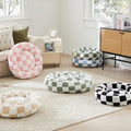 Ohocut Checkered Dog Bed, Cute Black White Retro Style Aesthetic Round Warming Pet Calming Beds for Small Dog and Cats, Plush Cozy Donut Dog Beds Washable, 30" L x 30" W x 8" Th