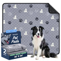 WanpeeGoo Washable Pee Pads for Dogs, Waterproof, 18 x 24 in, 4 Pack, Gray | Super Absorbent, Waterproof and Non-Slip; Washable, Reusable Dog Pads for Crates, Playpens, Floors, Furniture and Travel