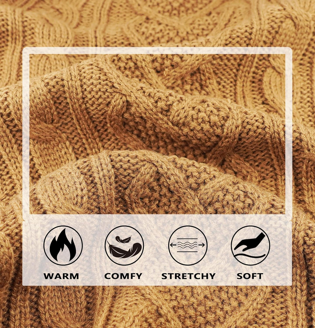 Dog Sweaters for Small Dogs Small Dog Clothes for Winter Solid Knitted Puppy Clothes Warm Turtleneck Doggy Coat Pullover Pet Cat Sweater with Heart-Shape Design(Khaki, X-Small)