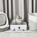 Conlun Cat Scratcher Box, Cardboard Pad, Bed for Indoor Cats, White