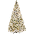 Yaheetech 6ft Pre-Lit Snow Flocked Artificial Christmas Tree, 250 Lights