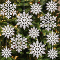 kockuu Christmas Decorations Snowflake Ornament White for Tree Decor Craft