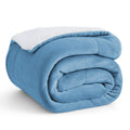 Bedsure GentleSoft Sherpa Fleece Throw Blanket for Couch, Non-Heated, Thick and Warm Throw for Women and Men, Soft Fuzzy Plush Weight Blanket for Winter, Navy, 50x60 Inches