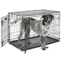 MidWest Homes for Pets 30-Inch iCrate for Medium Breeds, 21-40 lbs, Single Door Folding Dog Crate with Divider Panel, Leak-Proof Tray & Secure Latch, Portable, Durable & Easy to Assemble