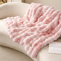 Bedsure Fluffy Bubble Faux Fur Throw Blanket, 50"x60", Cream