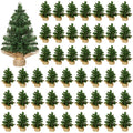Yinder 2 Pcs 7.87 Inch Mini Christmas Tree Tabletop Pine Decoration