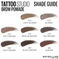 Maybelline TattooStudio Brow Pomade Long Lasting, Buildable, Eyebrow Makeup, Black Brown, 1 Count