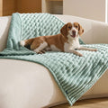 Bedsure ComfyFleece™ Waterproof Dog Blankets for Large Dogs,50x60 Cream | Soft Plush Couch Cover,Washable Corduroy Fleece for Furniture Protector,Cozy Calming Reversible Pet Blanket for Senior Dogs