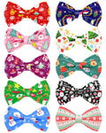 PET SHOW 10 Pack Fall Dog Bowties for Large Dogs Sliding on Collar