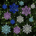kockuu Christmas Decorations Snowflake Ornament White for Tree Decor Craft