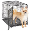 MidWest Homes for Pets 30-Inch iCrate for Medium Breeds, 21-40 lbs, Single Door Folding Dog Crate with Divider Panel, Leak-Proof Tray & Secure Latch, Portable, Durable & Easy to Assemble
