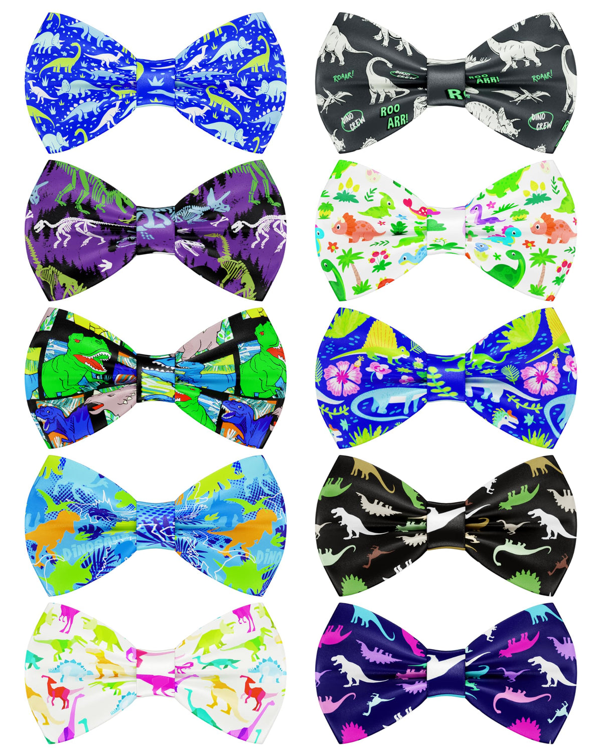 PET SHOW 10 Pack Fall Dog Bowties for Large Dogs Sliding on Collar