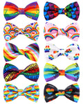 PET SHOW 10 Pack Fall Dog Bowties for Large Dogs Sliding on Collar